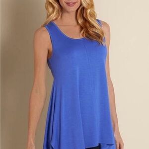 Soft Surroundings Indigo Timley Scoop Tunic Tank Top Size XL